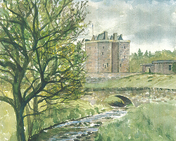 Borthwick Castle from the Bridge